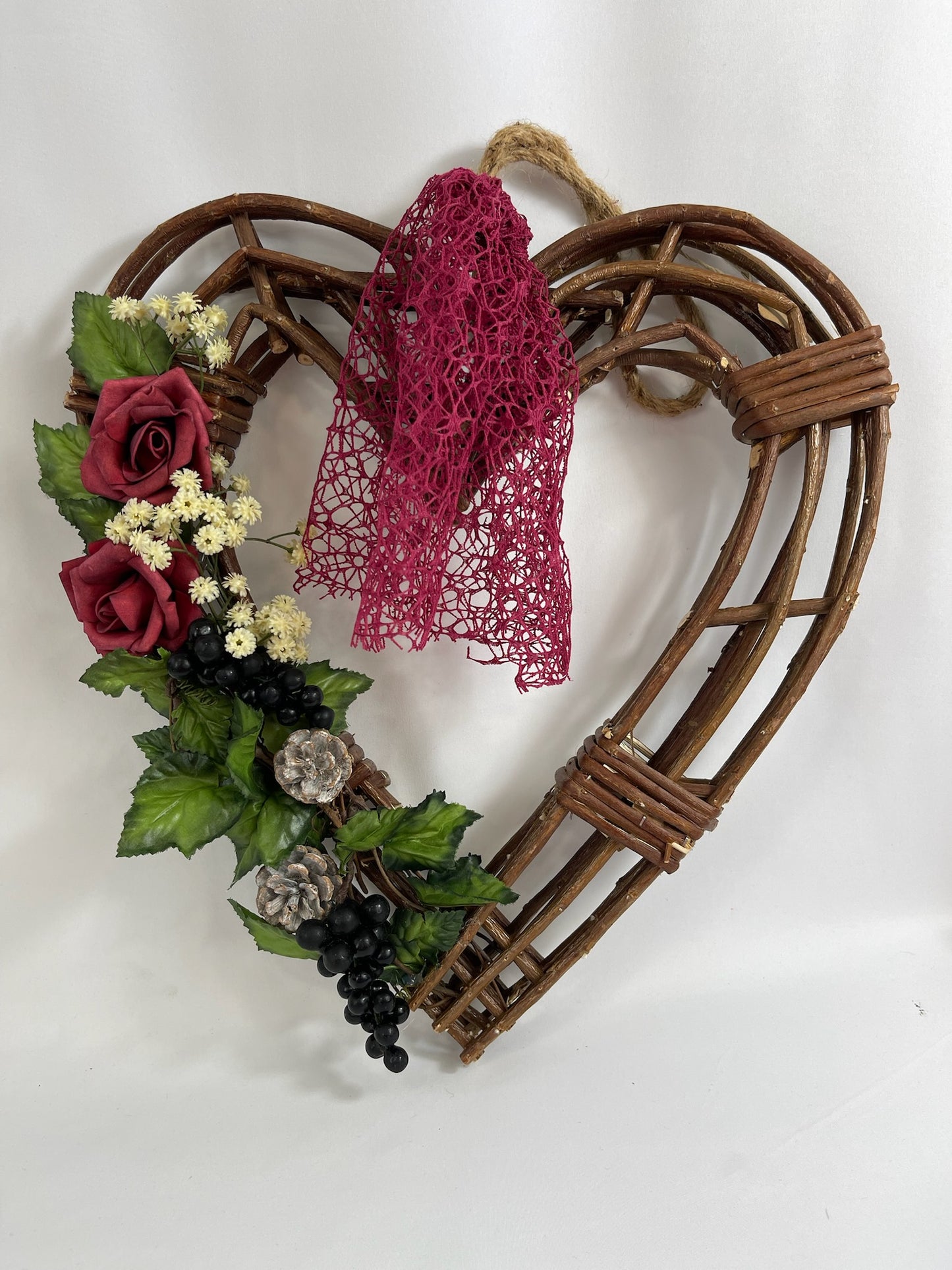 Corona Grande Corazón Romántico - Detalles Rústicos y Elegantes