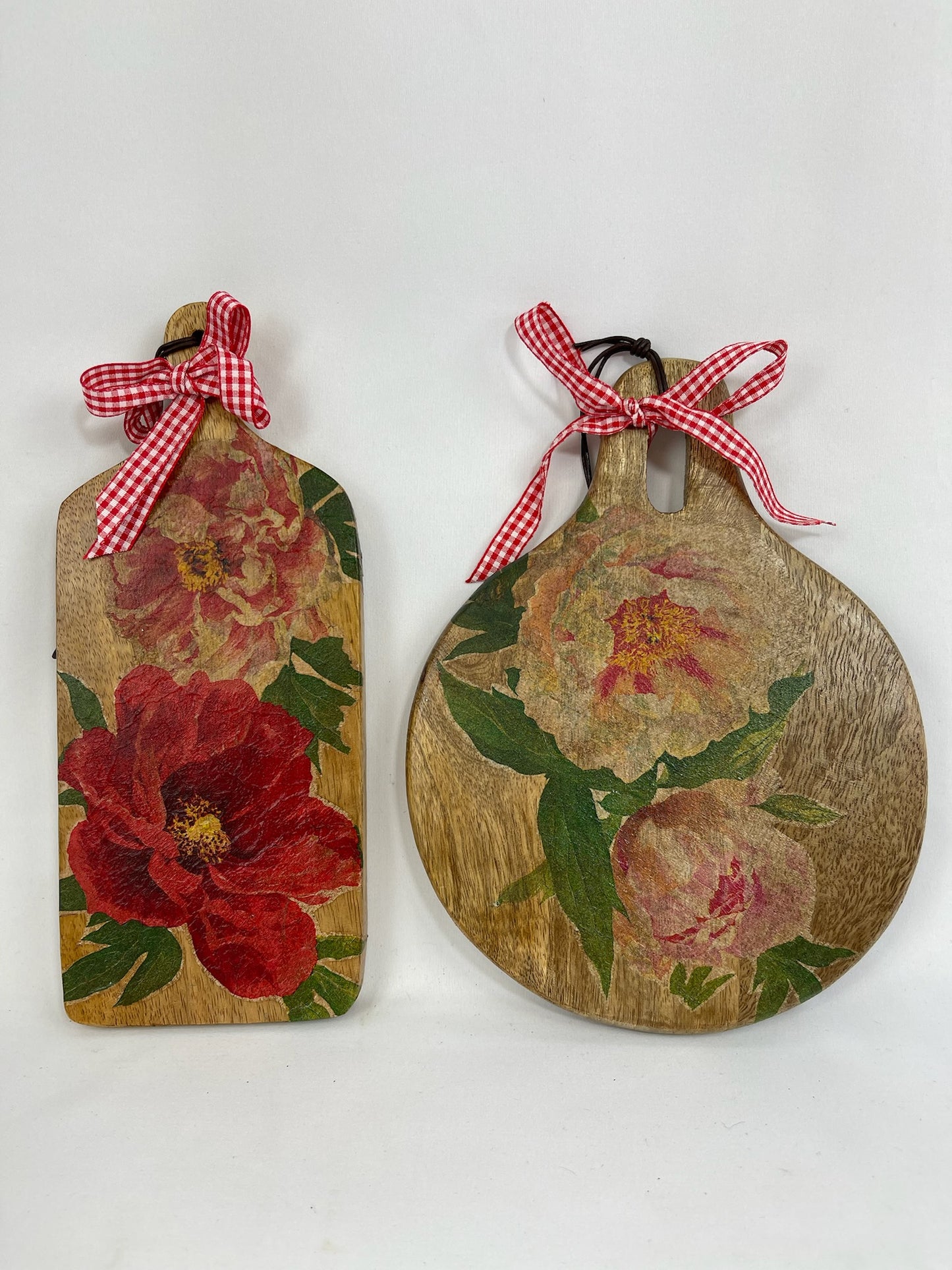 Tablas Florales Rústicas - Set Decorativo Artesanal