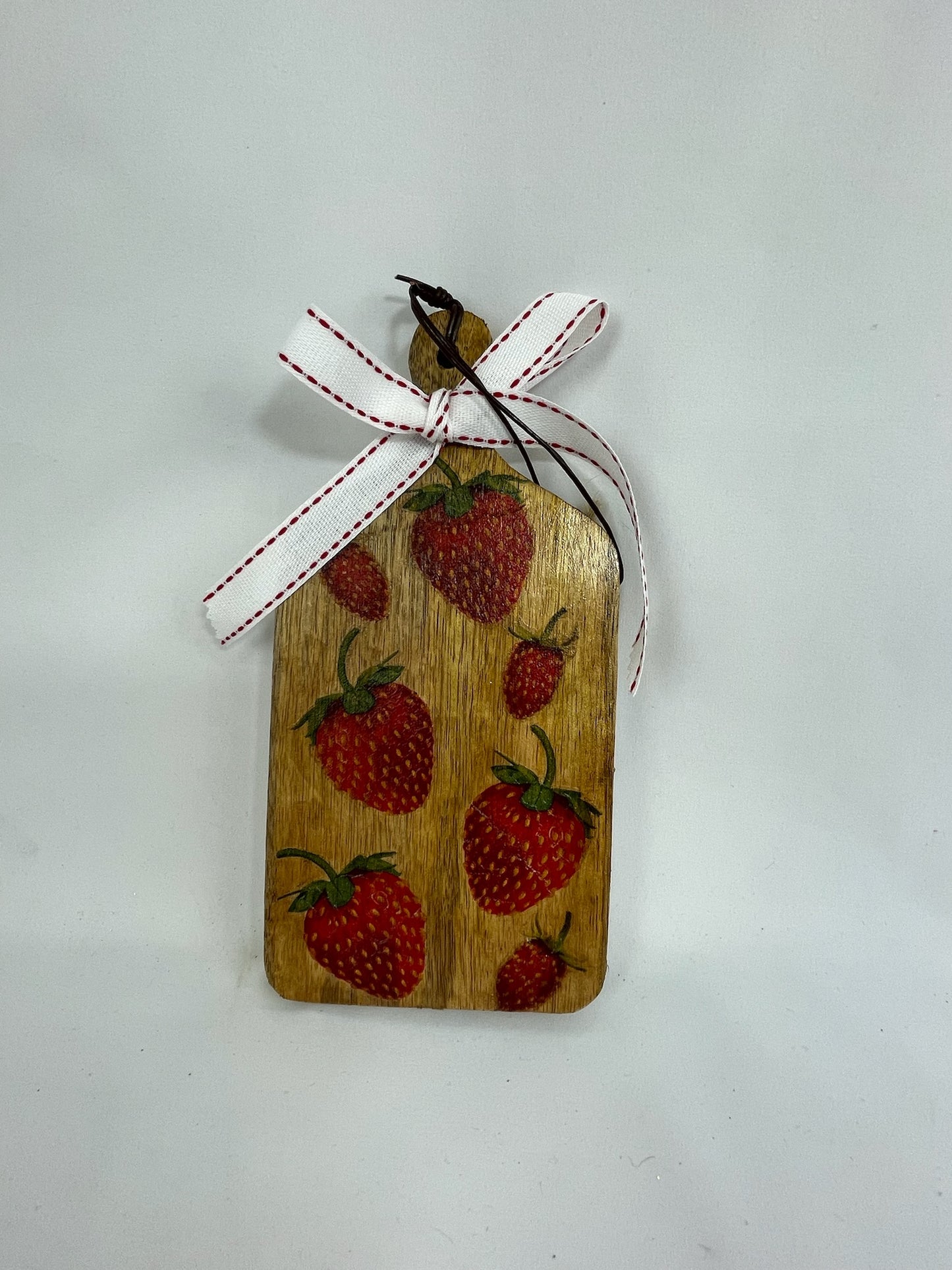 Tabla Decorativa Artesanal Fresas