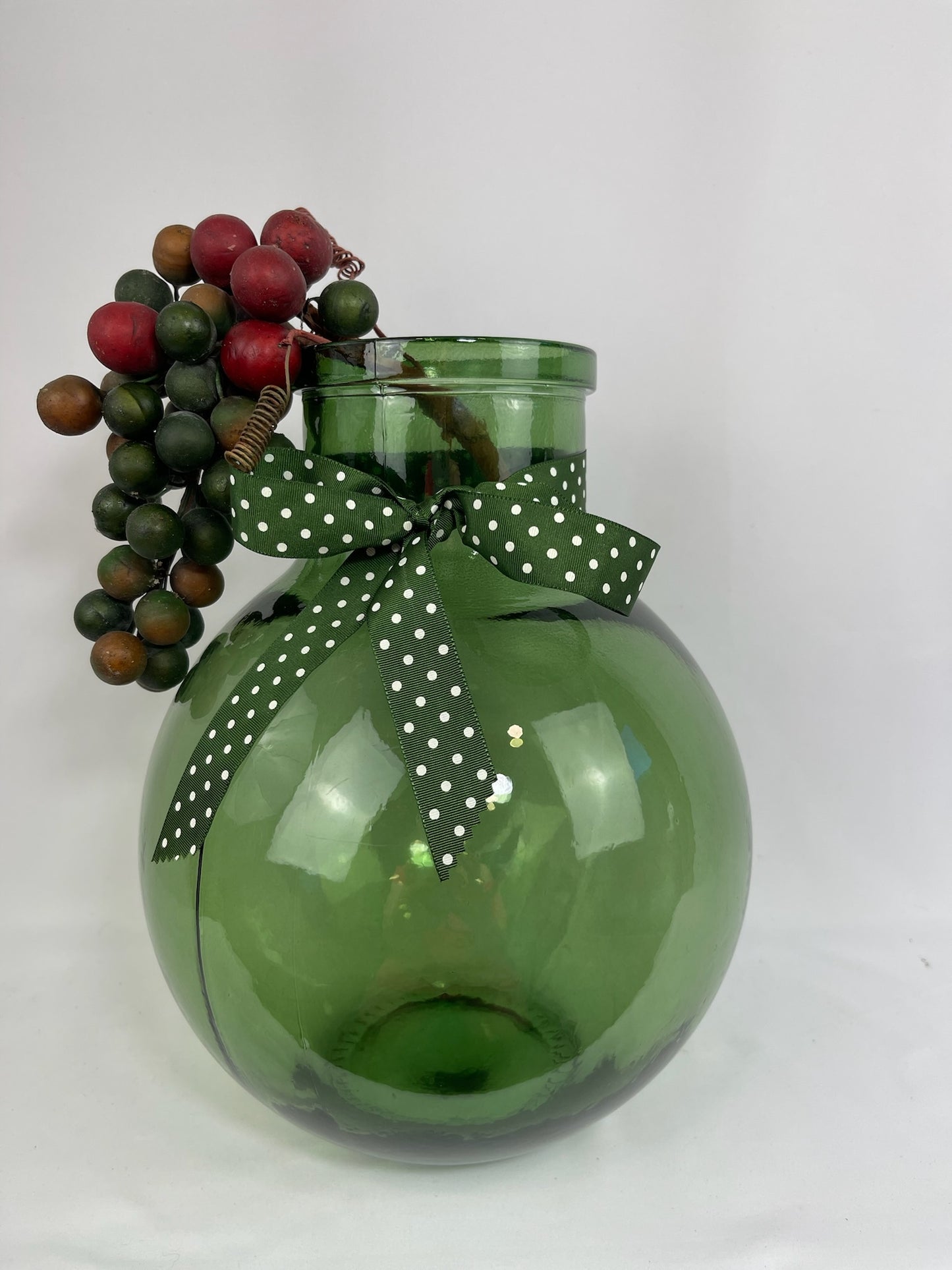 Florero Verde Vidrio - Elegancia Natural