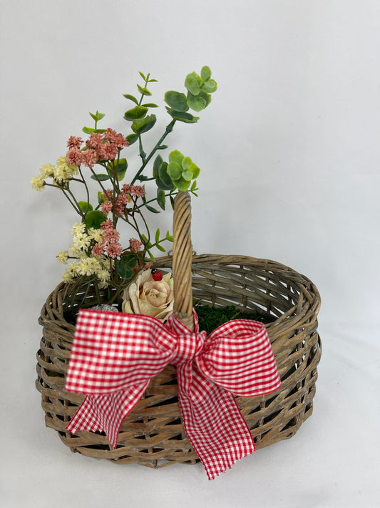 Cesta Floral Campestre - Encanto Rústico