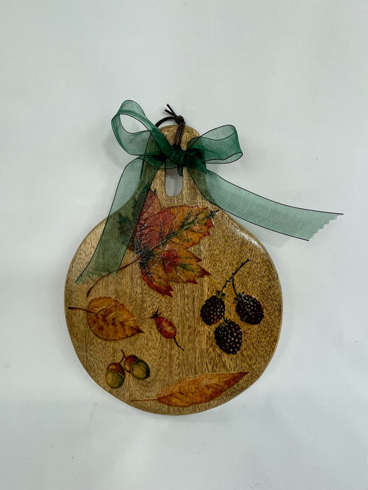 Tabla Decorativa Artesanal Estilo Otoñal